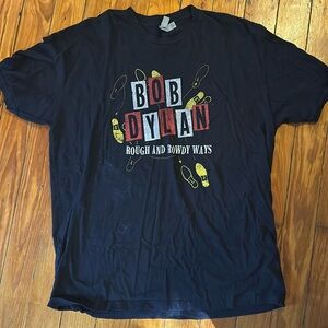 bob dylan official tour rough and rowdy ways shirt black XXL